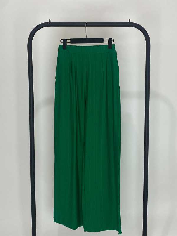 PANTALÓN PIERNA ANCHA VERDE CINTURA ELÁSTICA
