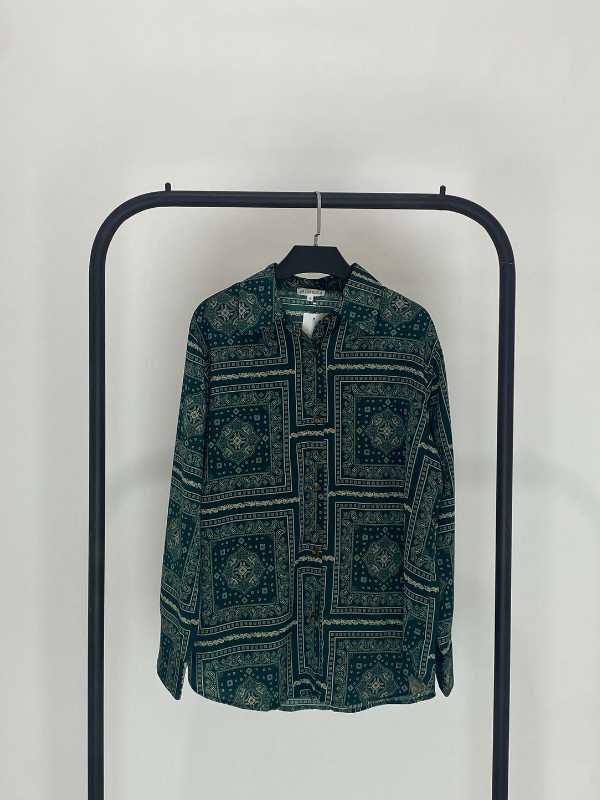 BLUSA CAMISERA PRINT VERDE